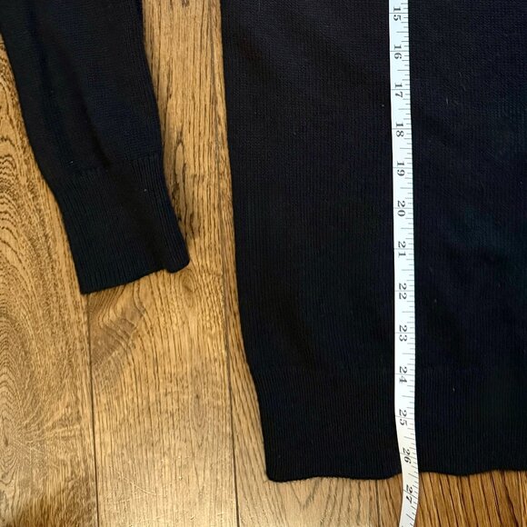 Halogen Women's Black Cold Shoulder Rhinestone Viscose Cashmere Blend Sweater M - Picture 11 of 13